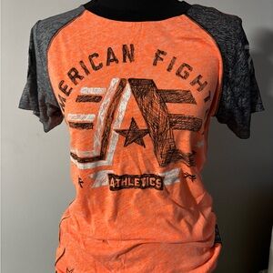 American Fighter Orange and Gray T-Shirt